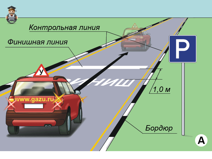 Упражнение ФИНИШ на автоматизированном автодроме